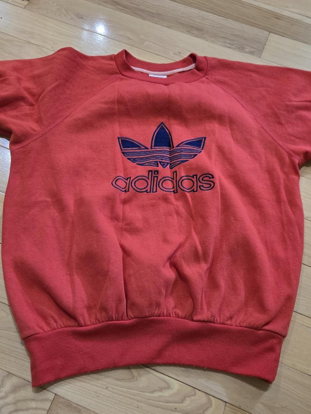 Vtg 80s Adidas Red Raglan Sweatshirt